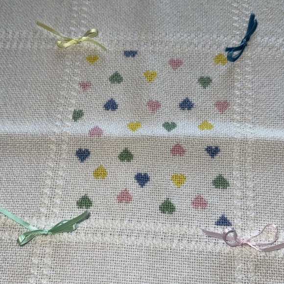 Hand Crafted Cross Stitch Baby Afghan - Picture 3 of 7